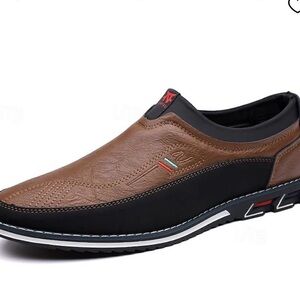 Men's Stylish Brown and Black Slip-On Loafers